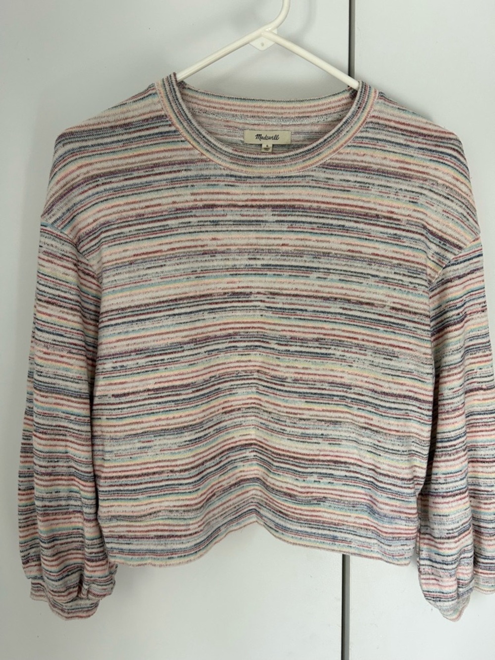 Madewell Pastel Multistripe Lightweight Knit Top